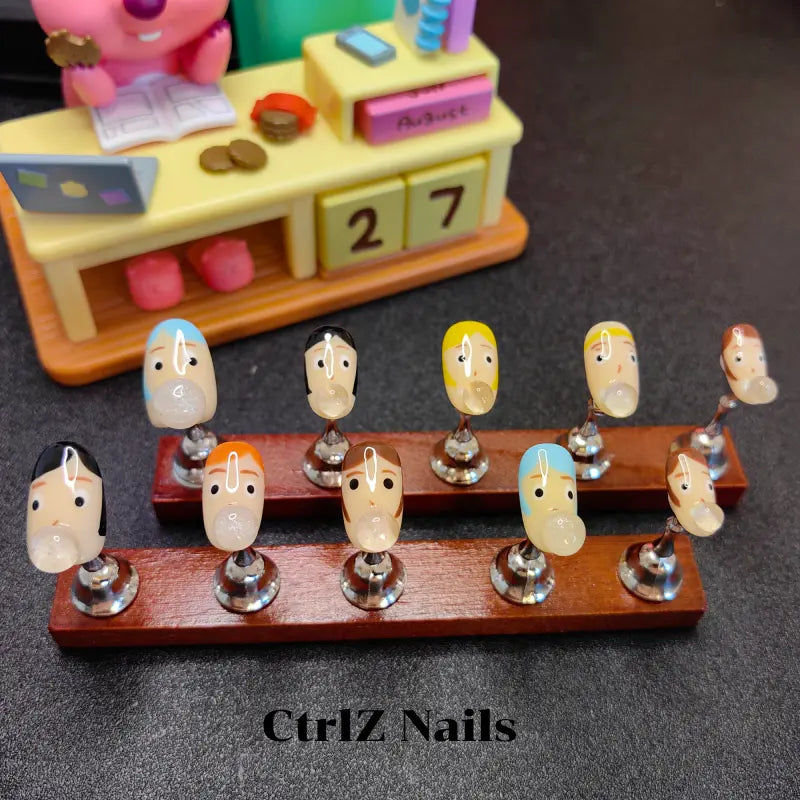 Handmade Press-On Nails - Bubblegum Rebel