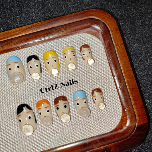 Handmade Press-On Nails - Bubblegum Rebel