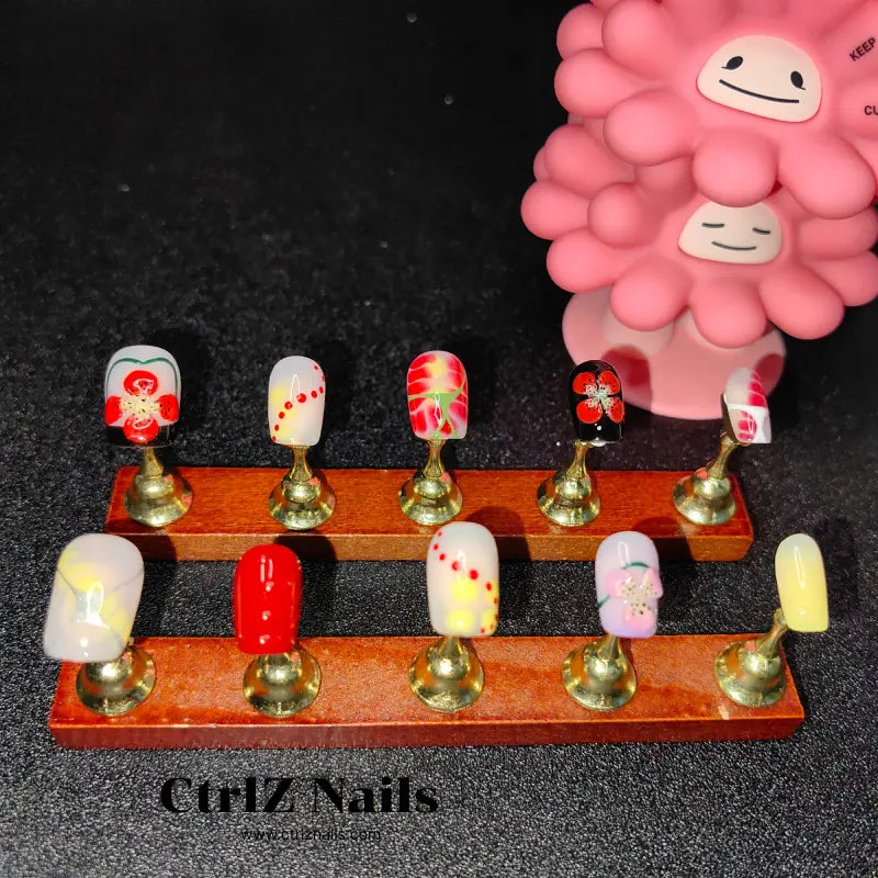 Handmade |  Luxe 3D Blossom Press-On Nails