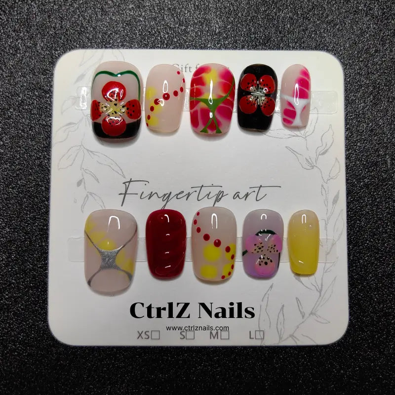 Handmade |  Luxe 3D Blossom Press-On Nails